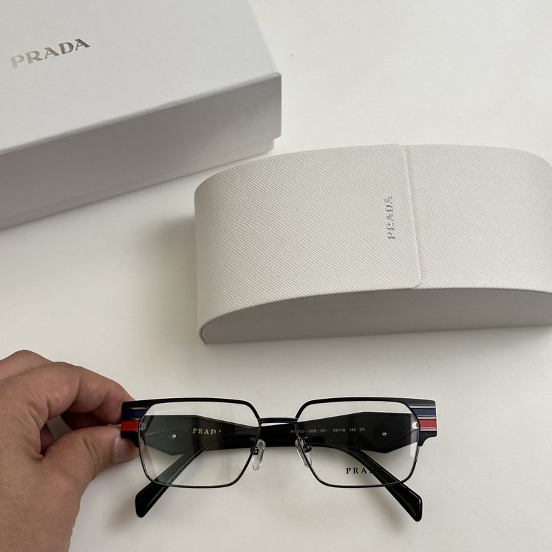 Оправа для очков Prada Rectangle Shaped With Top Colorful Stripes "Black" фото № 2