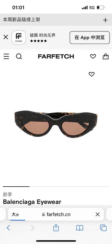 Солнцезащитные очки Balenciaga Cat Eye Shaped Temples Decorated By Symbols "Brown" фото № 3