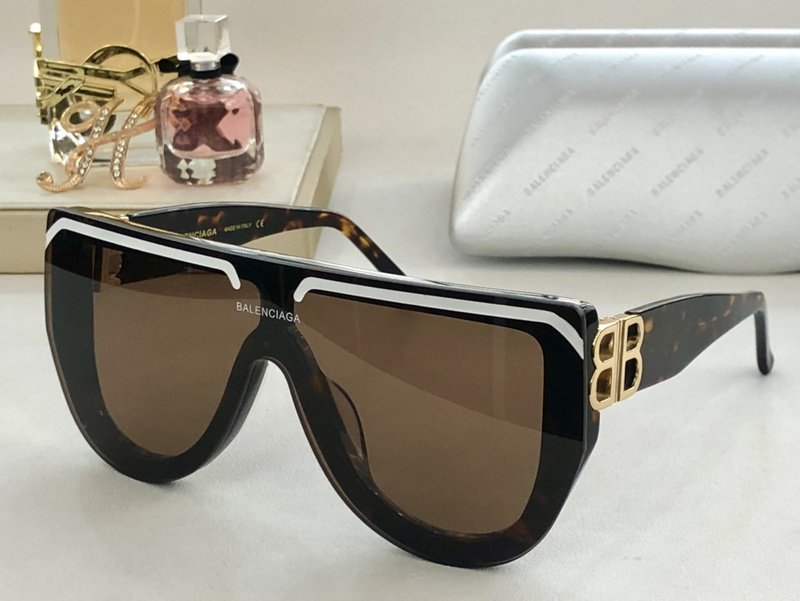 Солнцезащитные очки Balenciaga With Stripes And Logo "Brown" фото № 2