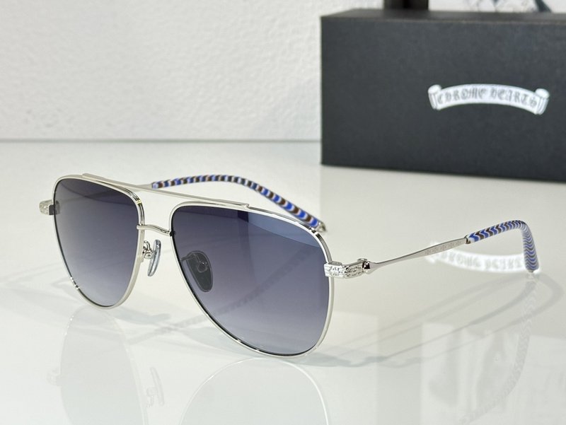 Солнцезащитные очки Chrome Hearts Temples Decorated By Patterns "Gray/Silver" фото № 2