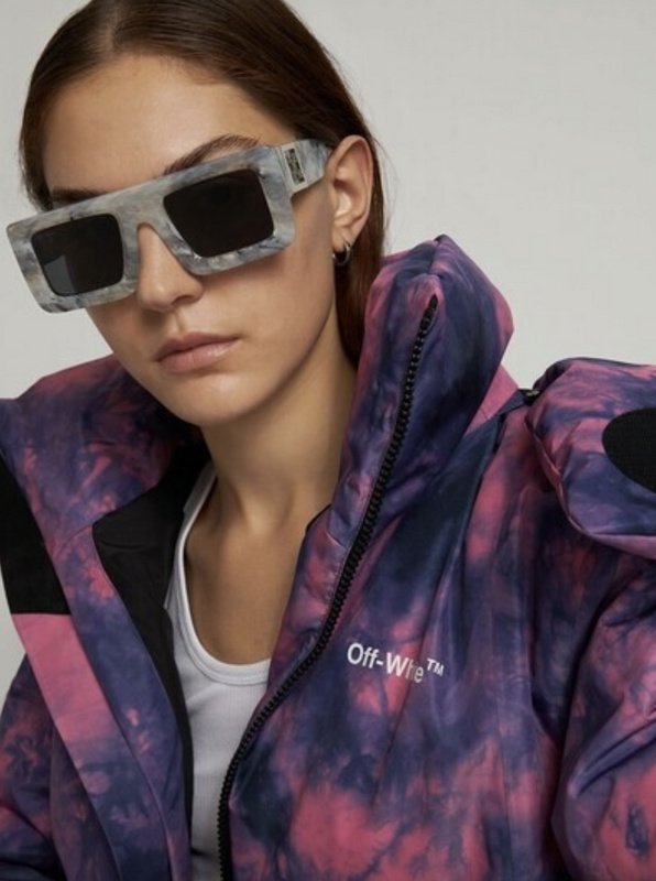 Солнцезащитные очки Off White Big Logo On Temples "Gray/Silver" фото № 3