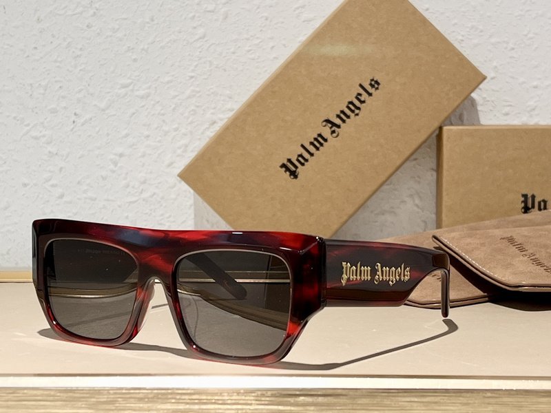 Солнцезащитные очки Palm Angels Wide Decorated Frame "Red" фото № 2