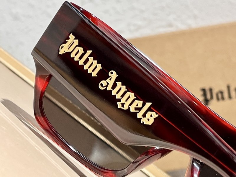 Солнцезащитные очки Palm Angels Wide Decorated Frame "Red" фото № 3