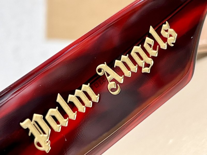 Солнцезащитные очки Palm Angels Wide Decorated Frame "Red" фото № 4