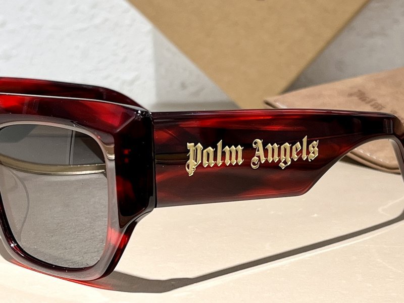 Солнцезащитные очки Palm Angels Wide Decorated Frame "Red" фото № 5