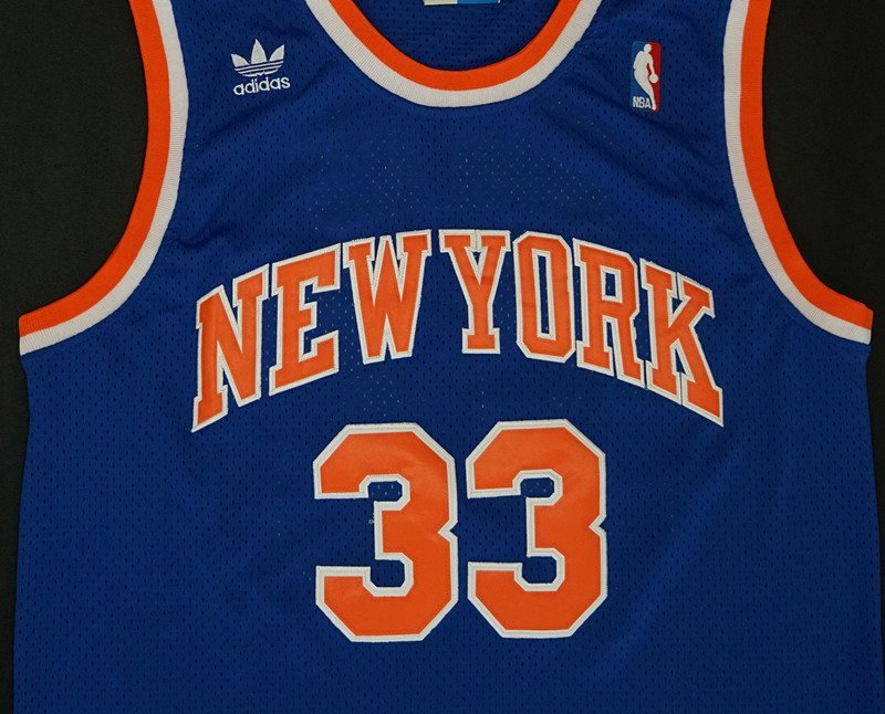 Баскетбольная Джерси Adidas New York Knicks №33 Patrick Ewing "Blue" фото № 4