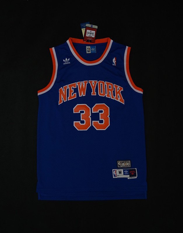 Баскетбольная Джерси Adidas New York Knicks №33 Patrick Ewing "Blue" фото № 6