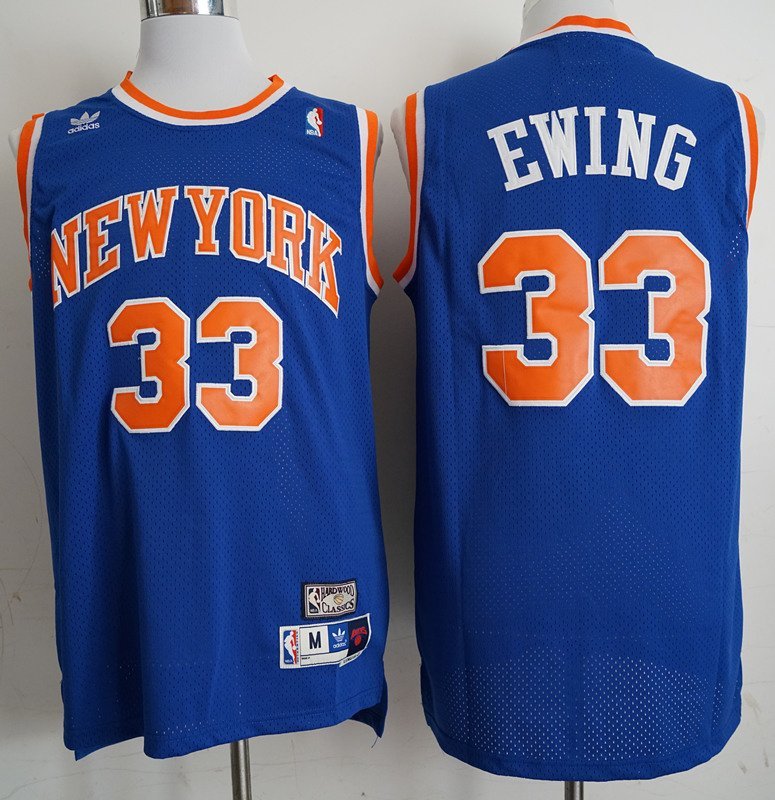 Баскетбольная Джерси Adidas New York Knicks №33 Patrick Ewing "Blue" фото № 7