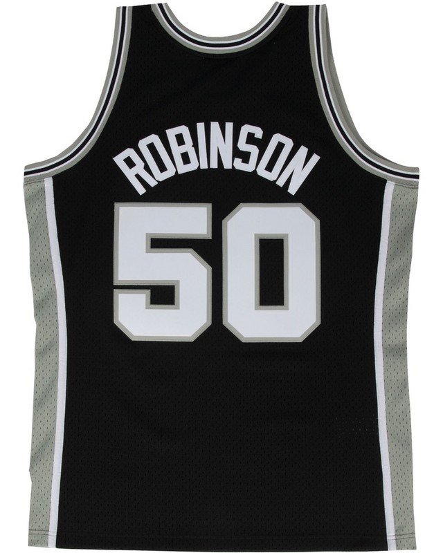 Баскетбольная Джерси Mitchell And Ness San Antonio Spurs №50 David Robinson "Black" фото № 2