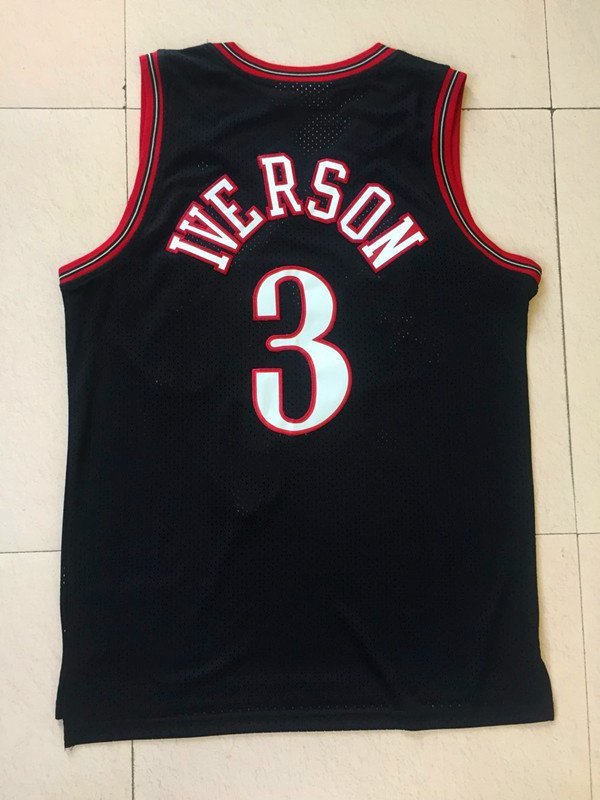 Баскетбольная Джерси NBA Philadelphia 76ers №3 Allen Iverson "Black" фото № 3