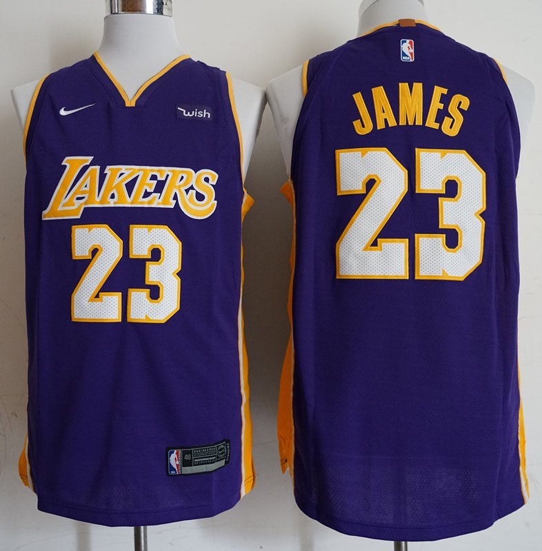 Баскетбольная Джерси Nike Los Angeles Lakers №23 LeBron James "Violet" фото № 2