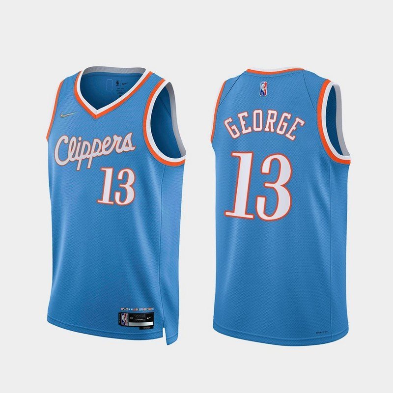 Баскетбольная Джерси Nike Los Angeles Clippers 21-22 №13 Paul George "Blue" фото № 2