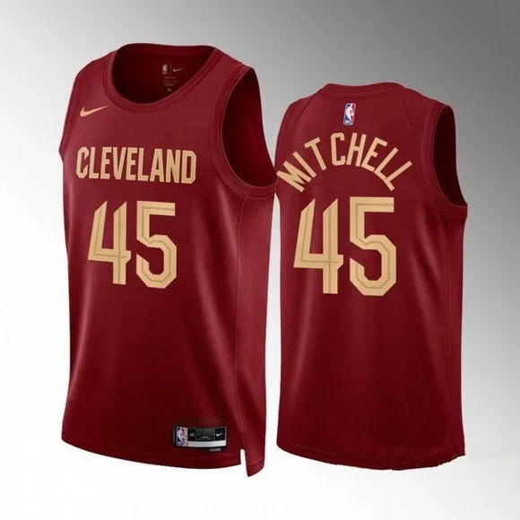 Баскетбольная Джерси Nike Cleveland Cavaliers 21-22 №45 Donovan Mitchell "Red" фото № 2