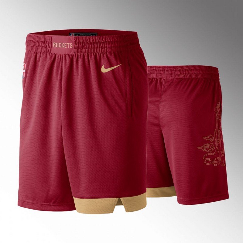 Баскетбольные Шорты Nike Houston Rockets "Red" фото № 6
