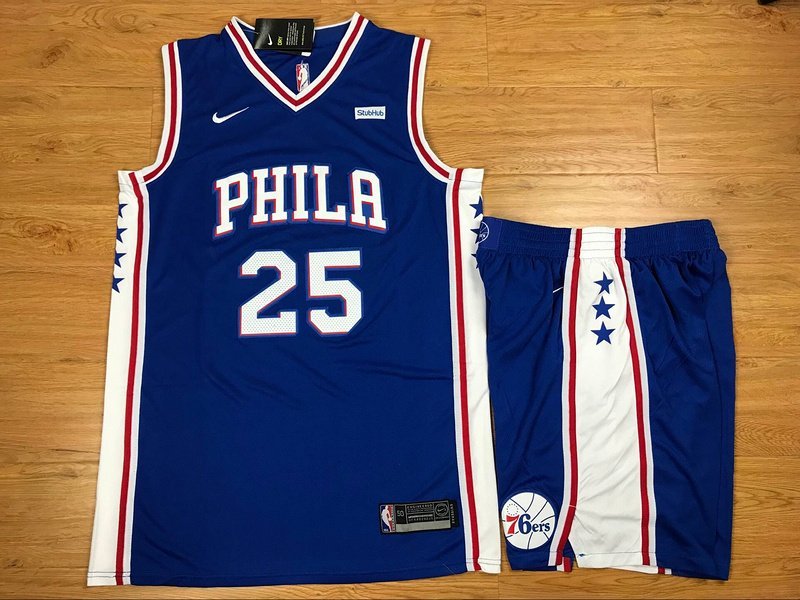 Баскетбольные Шорты Nike Philadelphia 76ers 17-18 "Blue" фото № 5