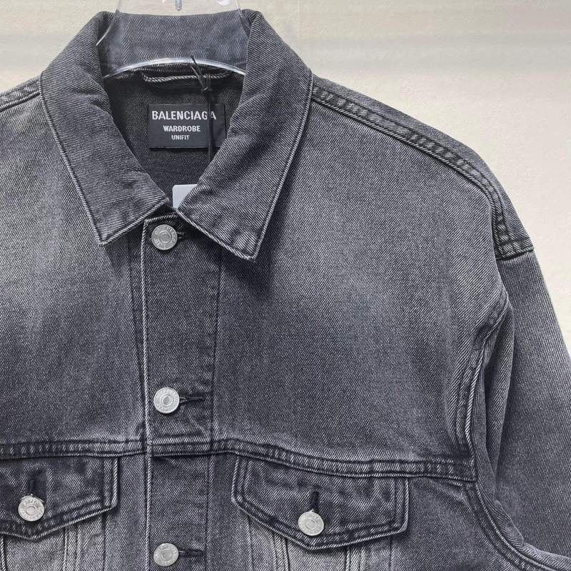 Джинсовая Куртка Balenciaga Logo Reflection "Gray" фото № 5