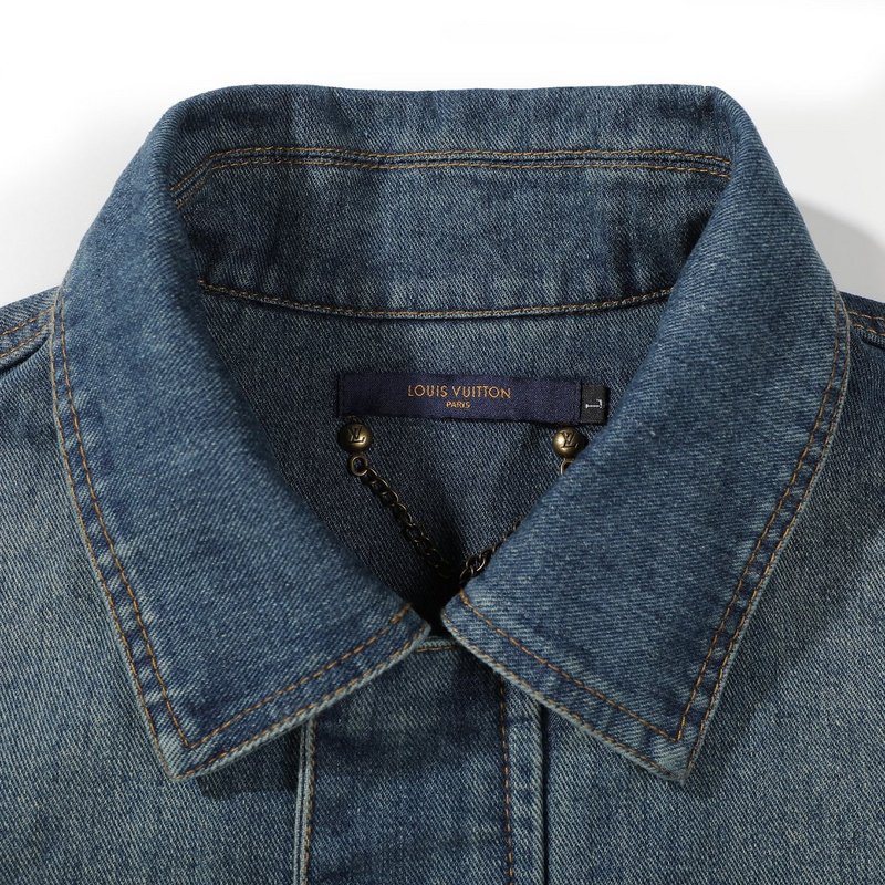 Джинсовая Куртка Louis Vuitton With Logos - ZIP "Blue" фото № 2