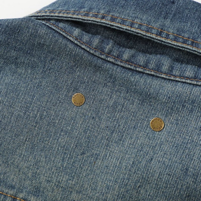 Джинсовая Куртка Louis Vuitton With Logos - ZIP "Blue" фото № 4