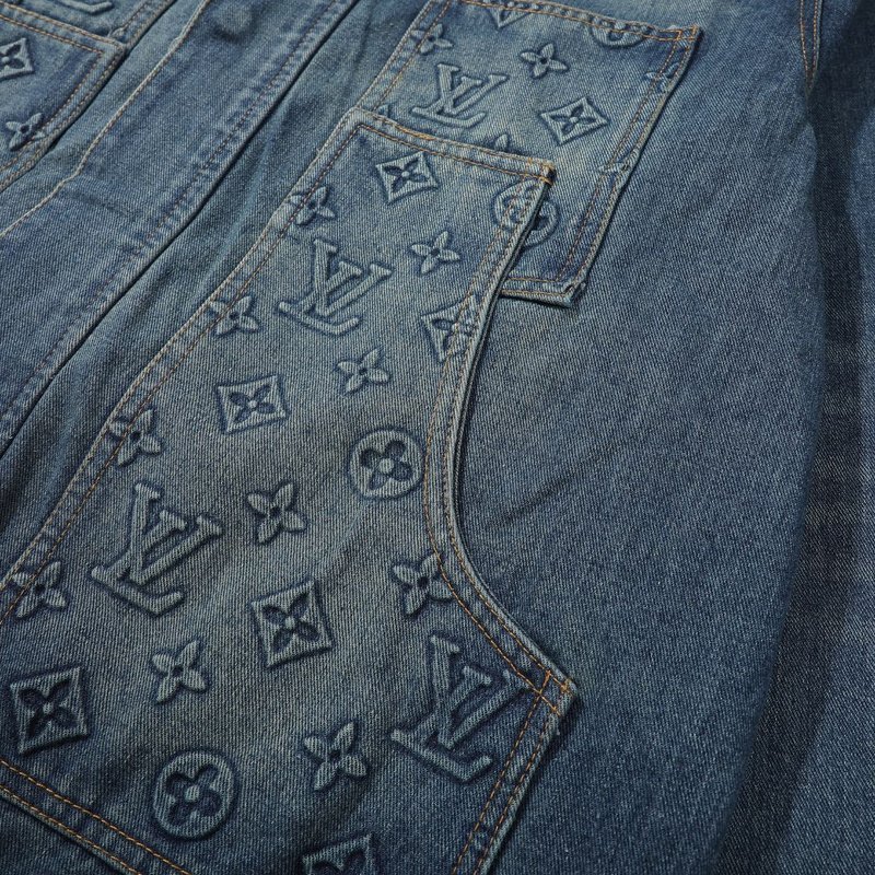 Джинсовая Куртка Louis Vuitton With Logos - ZIP "Blue" фото № 6