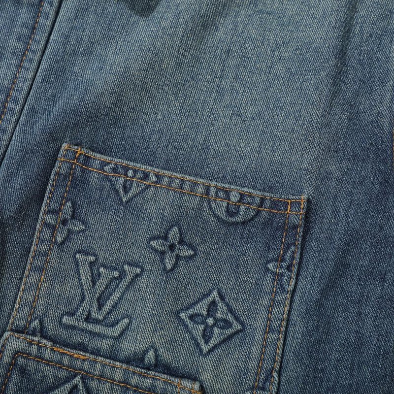Джинсовая Куртка Louis Vuitton With Logos - ZIP "Blue" фото № 7