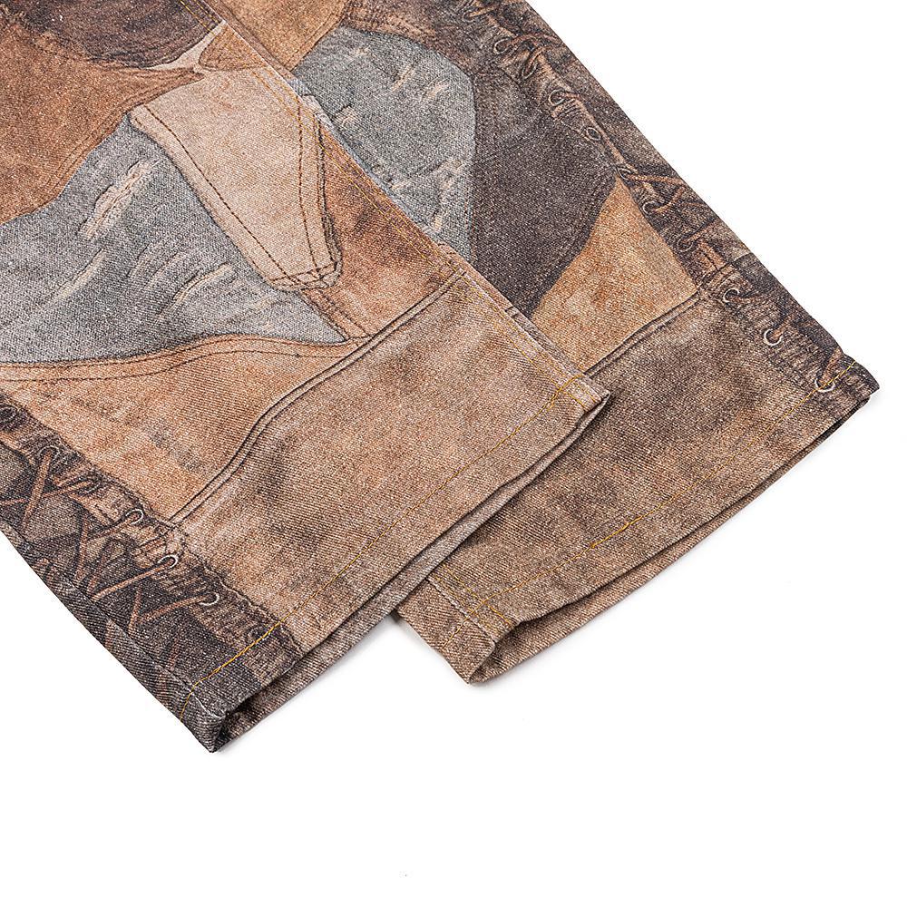 Джинсы Gallery Dept. 5001 Patchwork Leather "Brown Multicolor" фото № 3