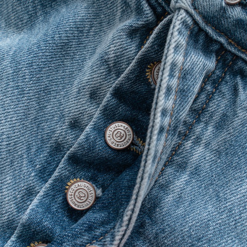 Джинсы Stussy Strauss Emblem "Blue" фото № 4