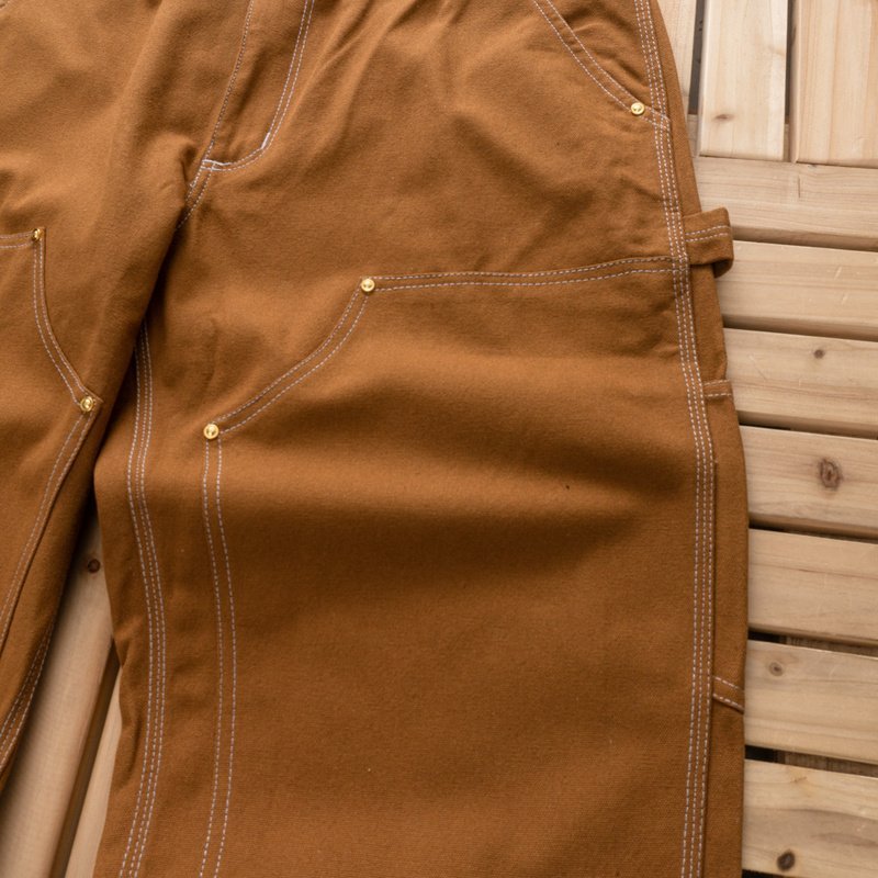 Брюки Carhartt Patches And Button Decoration "Brown" фото № 4