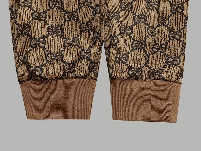 Штаны Gucci The Print Of The Connected Logo Is The Letter G "Brown" фото № 3