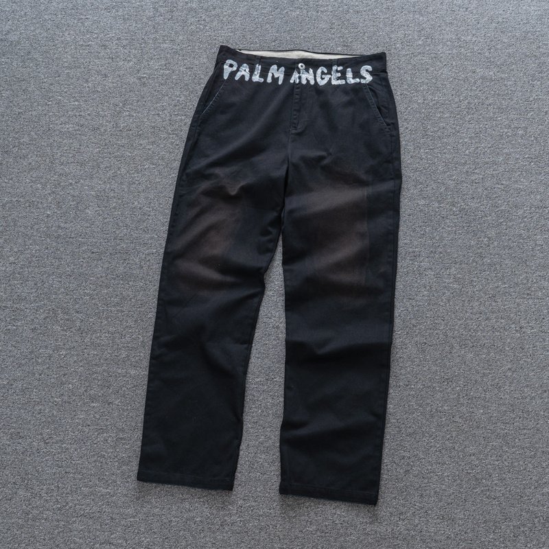 Штаны Palm Angels Scuffed "Black" фото № 2