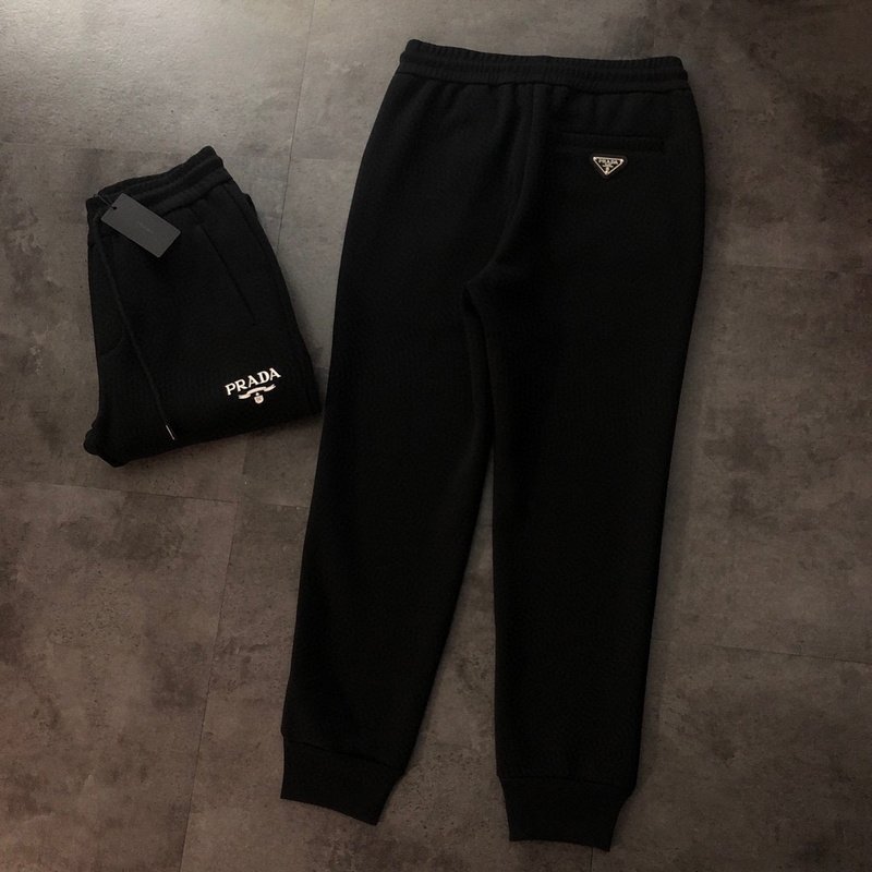 Штаны Prada With Text Logo And Emblem "Black" фото № 7