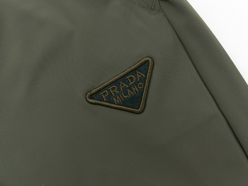 Штаны Prada With Triangular Insert Logo "Khaki" фото № 2