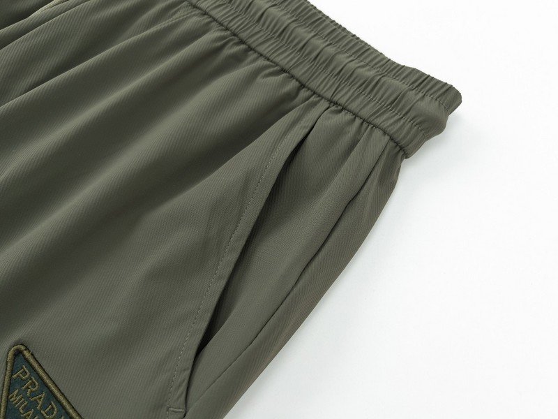 Штаны Prada With Triangular Insert Logo "Khaki" фото № 6