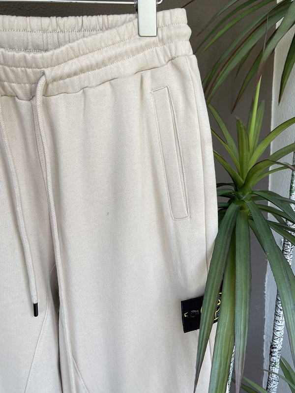 Штаны Stone Island With Logo Patch "White" фото № 5