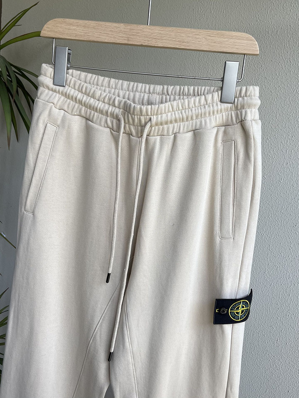 Штаны Stone Island With Logo Patch "White" фото № 7