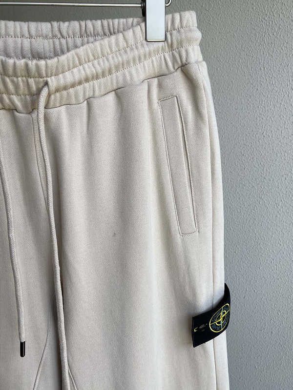 Штаны Stone Island With Logo Patch "White" фото № 8