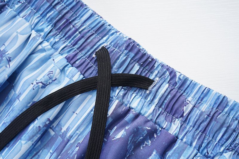 Шорты Amiri Repeating Horisontal Logo Inscription "Blue" фото № 3