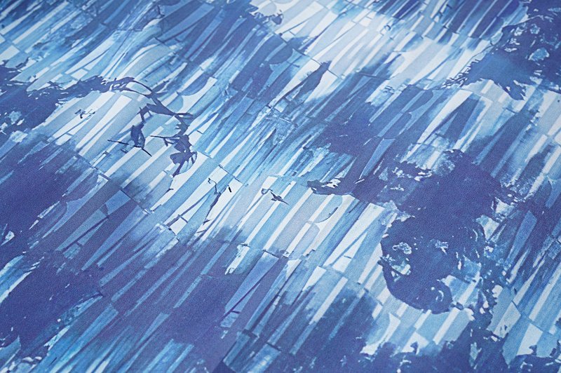 Шорты Amiri Repeating Horisontal Logo Inscription "Blue" фото № 7