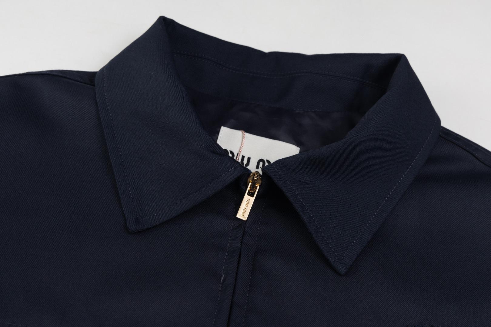 Бомбер Miu Miu Two Front Pockets "Black" фото № 7