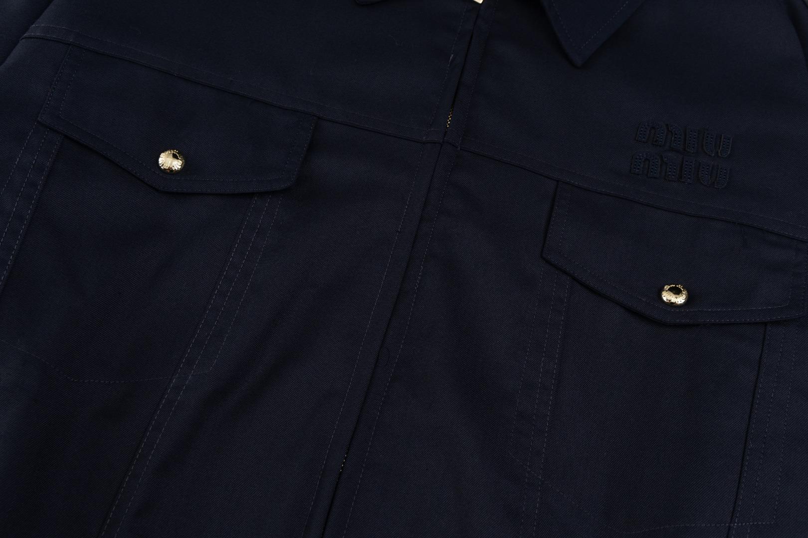 Бомбер Miu Miu Two Front Pockets "Black" фото № 2