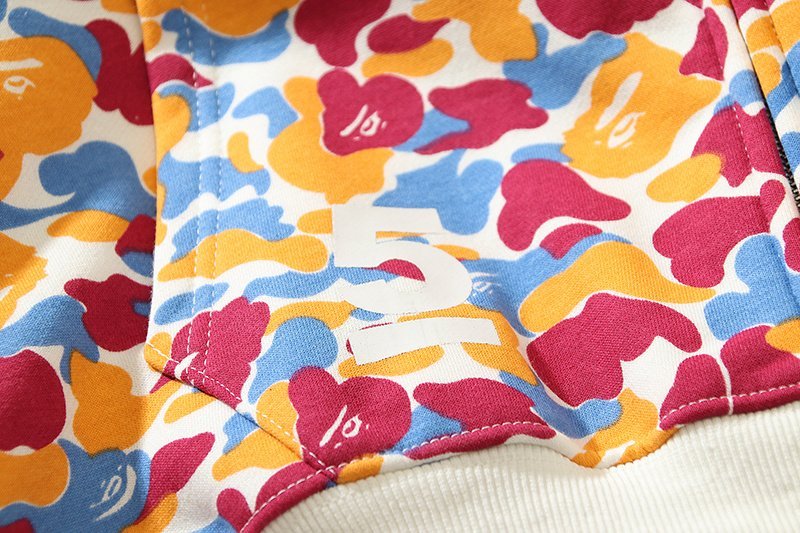 Худи A Bathing Ape Bape Store Los Angeles ZIP "White/Red/Yellow" фото № 5