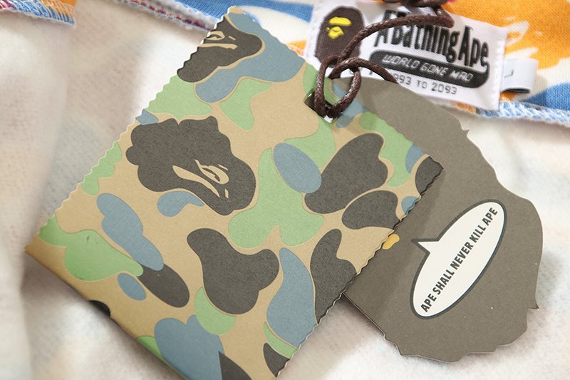 Худи A Bathing Ape Bape Store Los Angeles ZIP "White/Red/Yellow" фото № 7