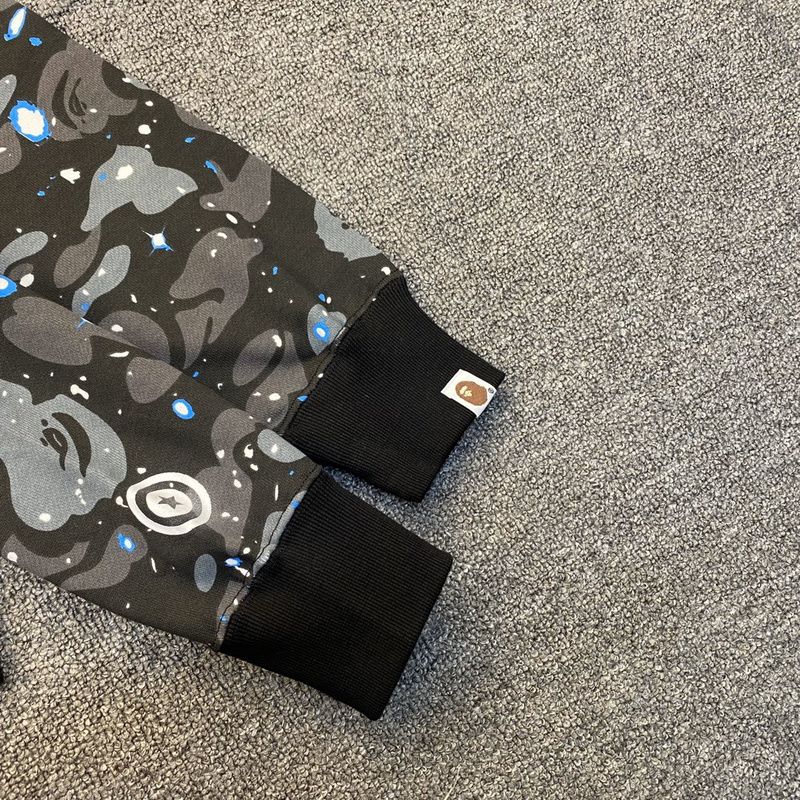 Худи A Bathing Ape Imitation Of A Double Hood "Black/Gray" фото № 5