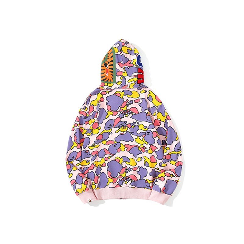 Худи A Bathing Ape Spot Print Shark Zip "Pink, Violet" фото № 2