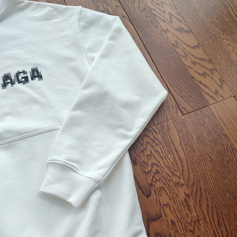 Худи Balenciaga Logo Made Of Pixels "White" фото № 8