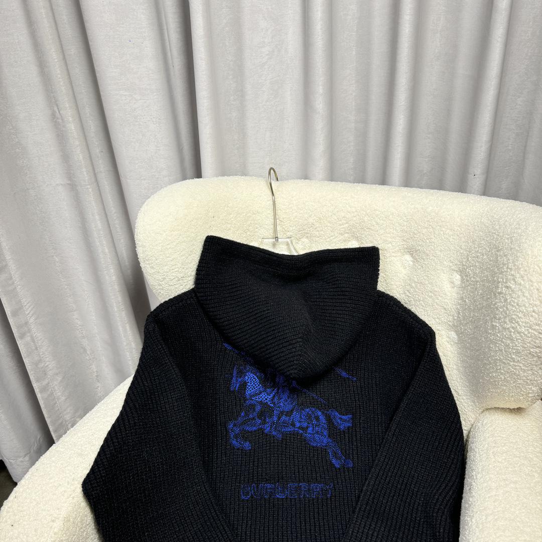 Худи Burberry Backside Print Navy Blue Warrior On The Horse "Black" фото № 2