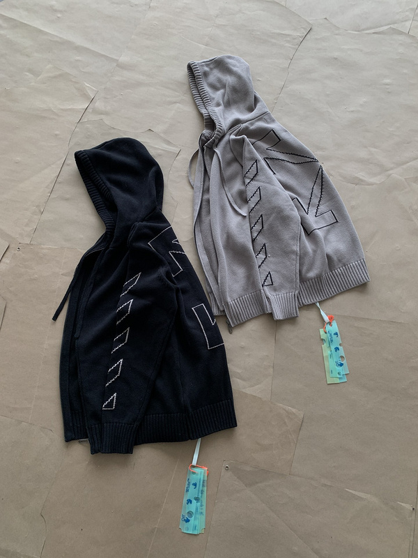 Худи Off White Knitted ZIP "Black" фото № 4