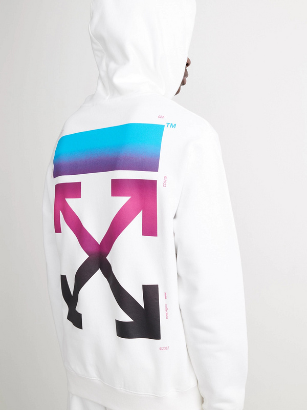 Худи Off White With A Large Print On The Back "White" фото № 6