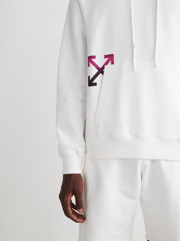 Худи Off White With A Large Print On The Back "White" фото № 7