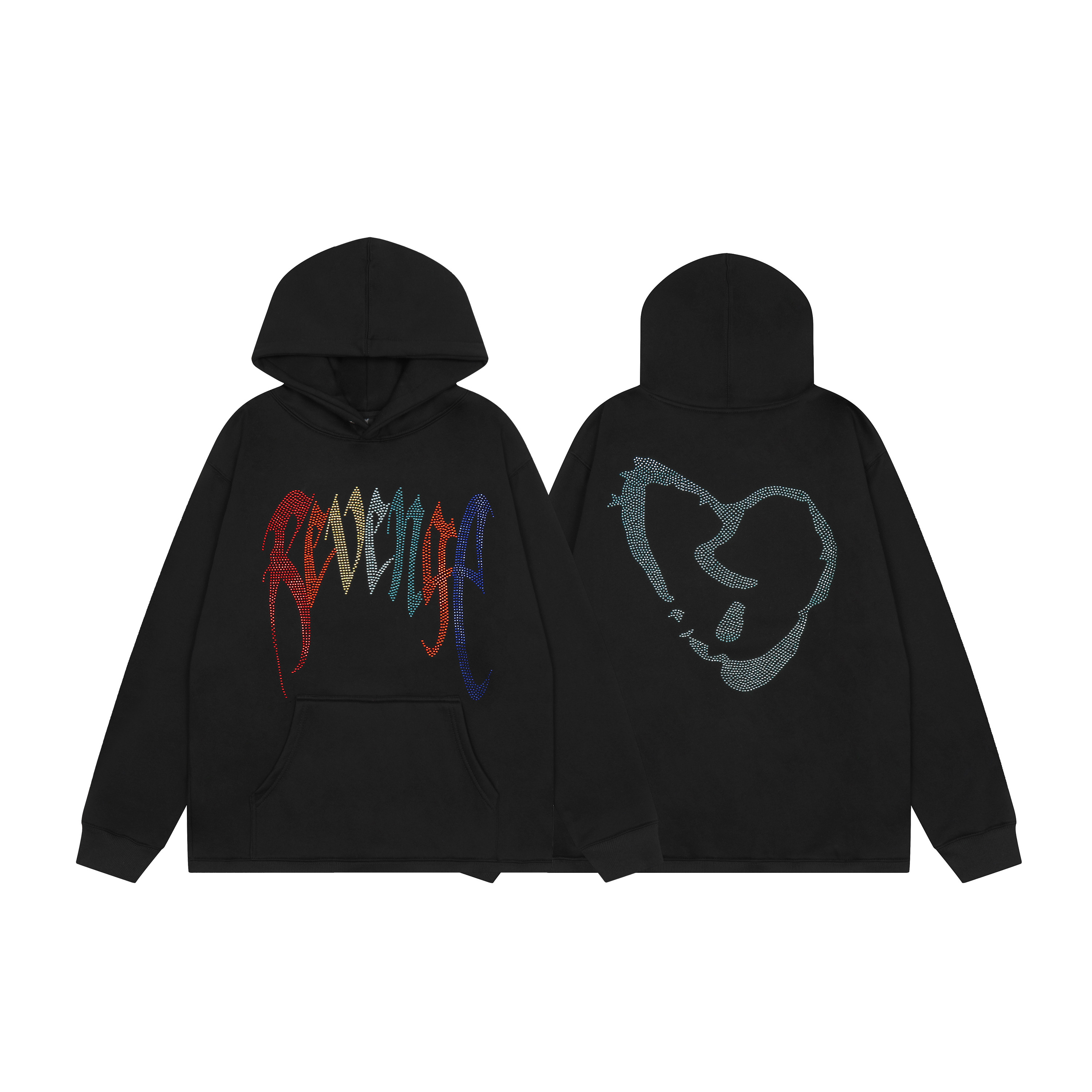 Худи Revenge Pale Rainbow and Silver Heart "Black" фото № 8