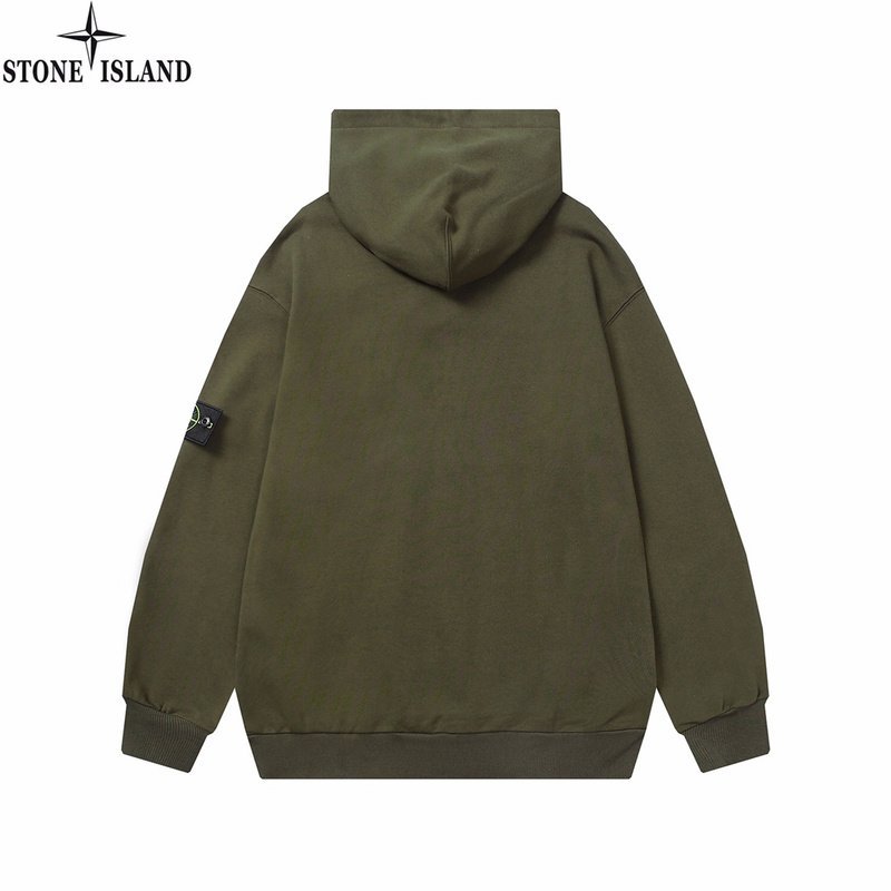 Худи Stone Island With Black Compass Logo Patch "Khaki" фото № 2